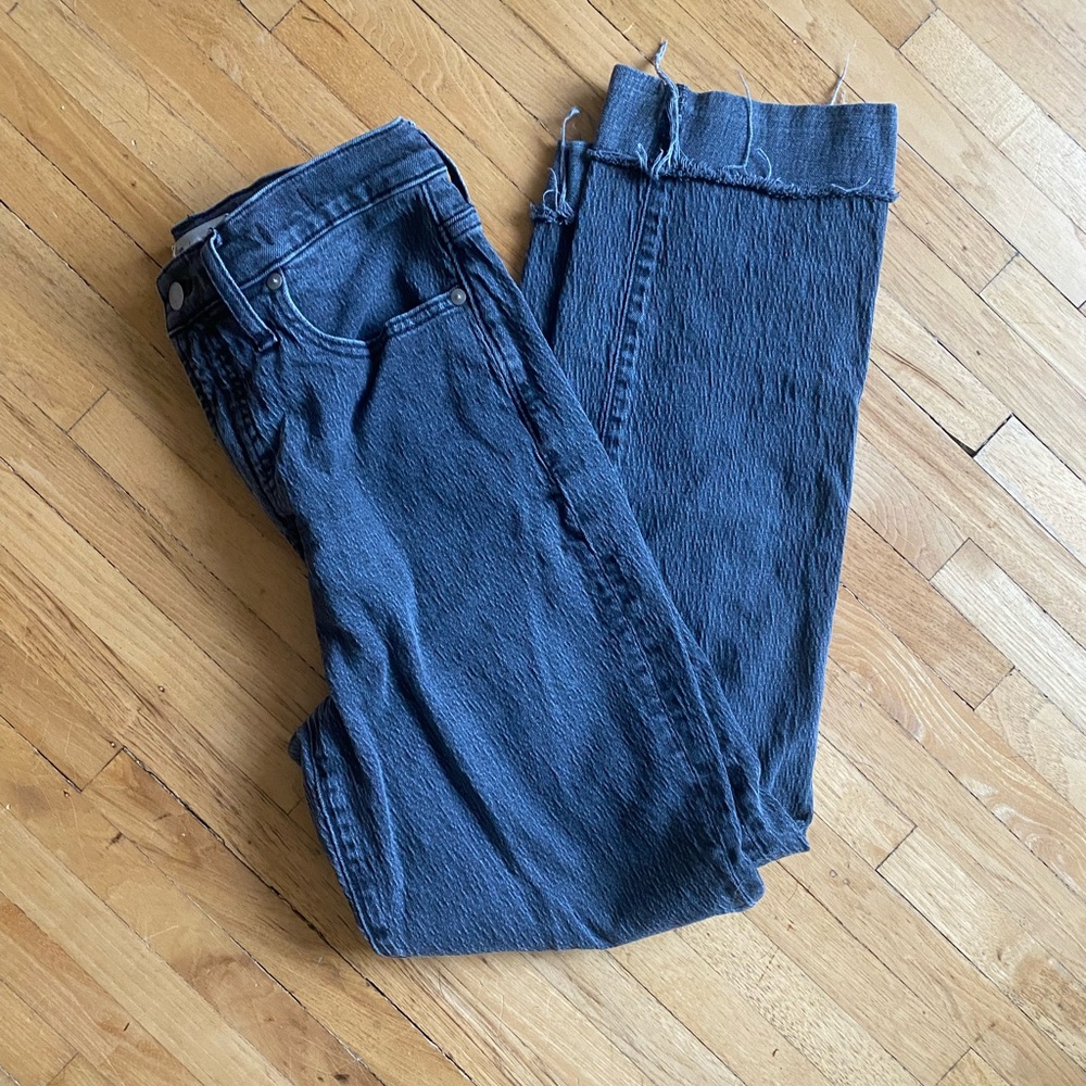 Black Madewell Perfect Vintage Straight Leg Jean
